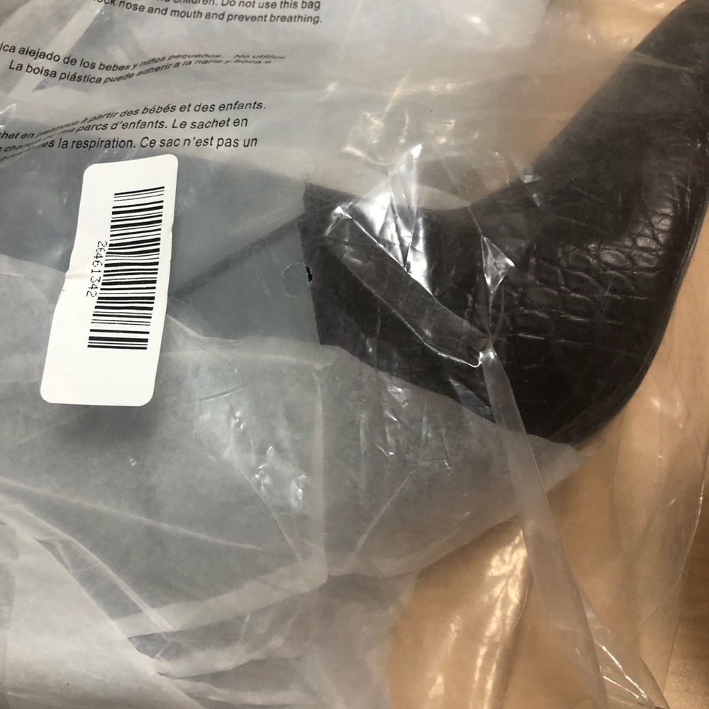 EXPRESS Croc Print Brown Boots - Picture 8 of 8